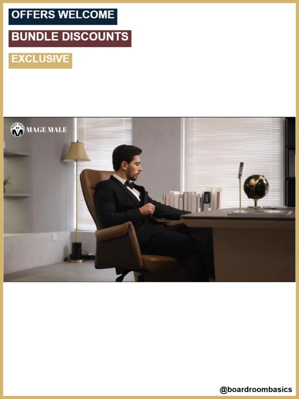Men's 3-Piece Tuxedo Suit Set with Slim Fit Blazer and Vest